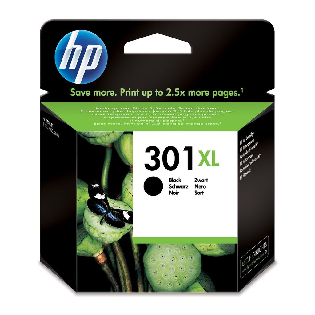 Cartucho de tinta original HP 301XL negro