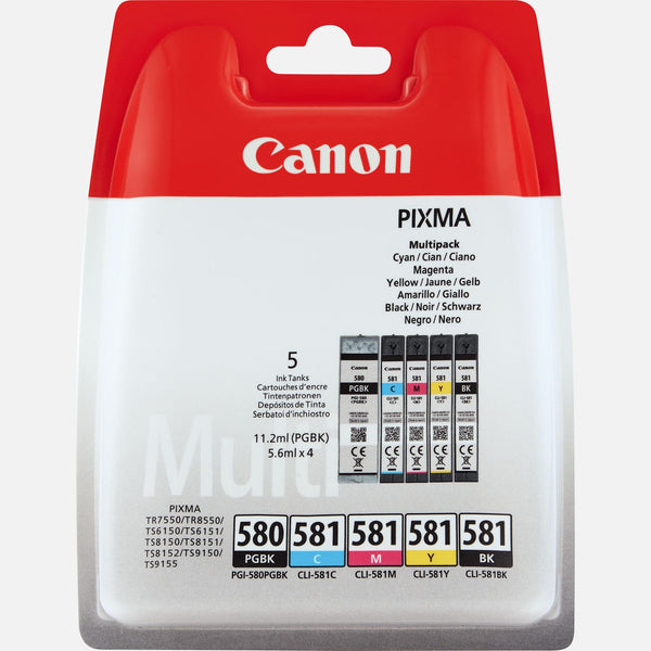 Cartuchos Canon 580 y 581