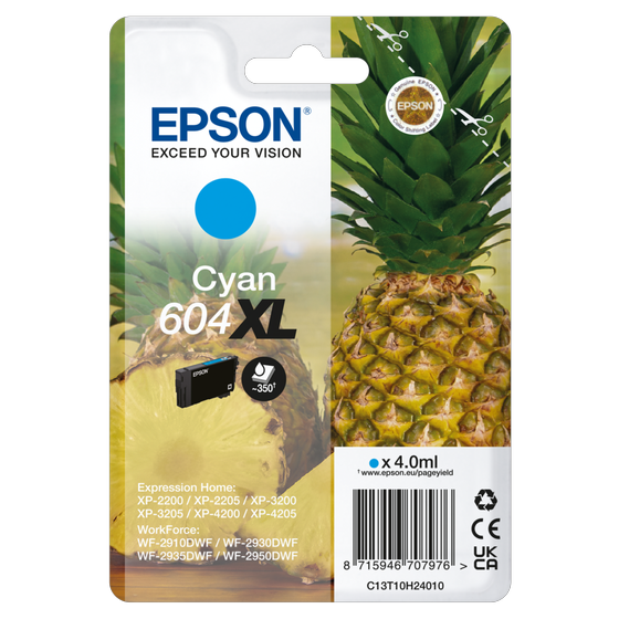 Cartucho Epson 604XL Cian