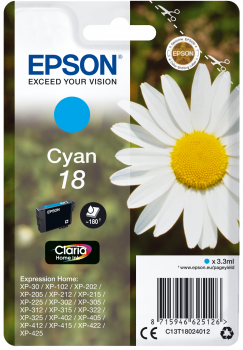 Cartucho original Epson 18 cian