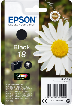 Cartucho original Epson 18 negro