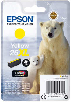 Cartucho original Epson 26XL amarillo