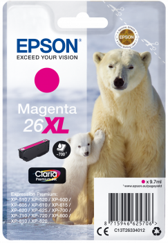 Cartucho original Epson 26XL magenta