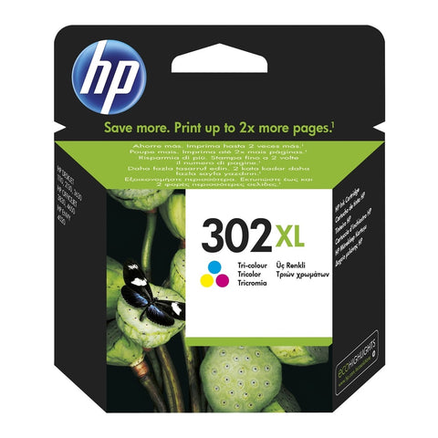 Cartucho de tinta original HP 302XL tricolor de alta capacidad