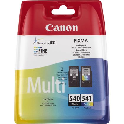 Pack cartuchos canon 540 y 541