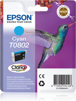 Cartucho EPSON T0802 Cian