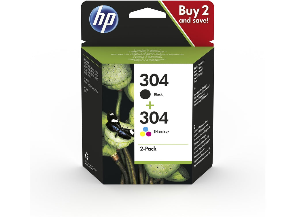 Pack de cartuchos originales HP 304