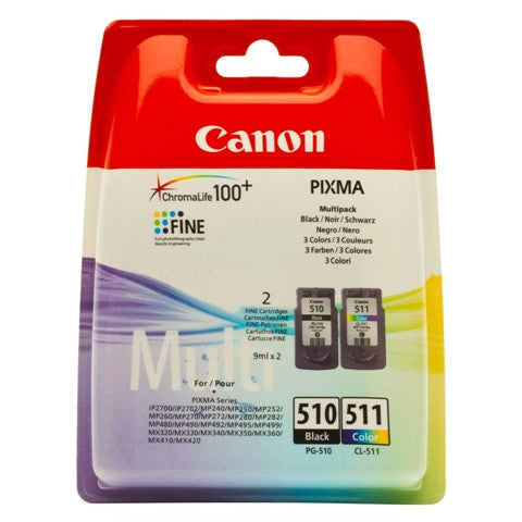 Pack cartuchos canon 510 y 511