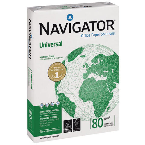 Papel Navigator Universal A4 blanco 80 gramos 500 folios
